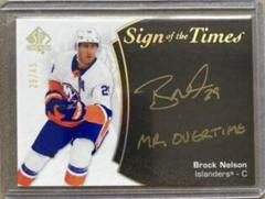 Brock Nelson [Black Gold Ink] #SOTT-NE Hockey Cards 2021 SP Authentic Sign of the Times Autographs Prices