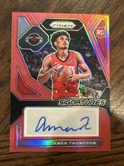 Amen Thompson [Red Prizm] #5 Basketball Cards 2023 Panini Prizm Rookie Signature Prices