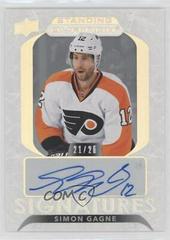 Simon Gagne Hockey Cards 2021 Upper Deck Ovation Standing Signatures Prices