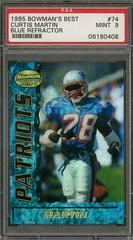Curtis Martin [Blue Refractor] #74 Football Cards 1995 Bowman's Best Prices