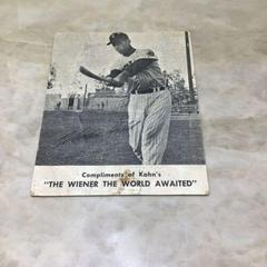 Woodie Held [Cleveland Indians Back] Baseball Cards 1962 Kahn's Wieners Prices