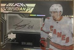 Seth Jarvis Hockey Cards 2022 SPx UD Black Obsidian Scripts Autographs Prices