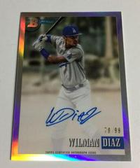 Wilman Diaz [Refractor] #93PA-WD Baseball Cards 2021 Bowman Heritage Chrome Prospect Autographs Prices