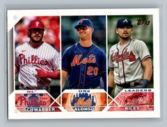 Austin Riley, Kyle Schwarber, Pete Alonso [Golden Mirror SSP Variation] Baseball Cards 2023 Topps Prices