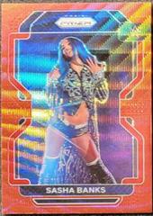 Sasha Banks [Ruby Wave Prizm] Wrestling Cards 2022 Panini Prizm WWE Prices