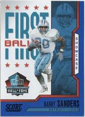 Barry Sanders [Showcase] #9 Football Cards 2023 Panini Score First Ballot Prices