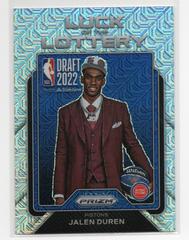 Jalen Duren [Mojo] #14 Basketball Cards 2022 Panini Prizm Luck of the Lottery Prices