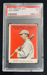 Jack Barry #28 Baseball Cards 1915 Cracker Jack Prices