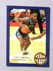 Tony Campbell Basketball Cards 1992 Fleer Team Leaders Prices