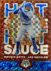 Mookie Betts [Reactive Blue] #HS4 Baseball Cards 2021 Panini Mosaic Hot Sauce Prices