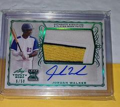 Jordan Walker [Green] #PA-JW1 Baseball Cards 2020 Leaf Trinity Patch Autographs Prices