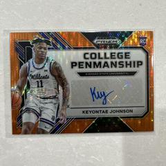 Keyontae Johnson [Orange Pulsar] #CP-KJS Basketball Cards 2023 Panini Prizm Draft Picks College Penmanship Autographs Prices