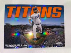 Clayton Kershaw [Orange] Baseball Cards 2023 Topps Chrome Titans Prices
