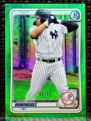Jasson Dominguez [Green Refractor] #BD-151 Baseball Cards 2020 Bowman Draft Chrome Prices