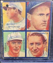 Berry, Burke, Kress, Vance #2C Baseball Cards 1935 Goudey 4 in 1 Prices