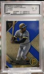 Roberto Clemente [Sapphire] #61 Baseball Cards 2017 Topps Triple Threads Prices