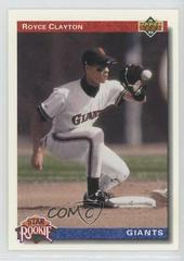 Royce Clayton #2 Baseball Cards 1992 Upper Deck Prices
