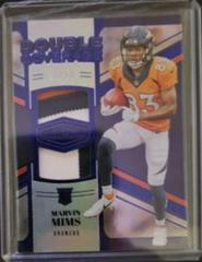 Marvin Mims [Blue] #DC-22 Football Cards 2023 Panini Plates and Patches Double Coverage Prices