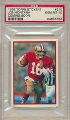 Joe Montana [Coming Soon] #210 Football Cards 1985 Topps Stickers Prices