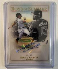 Ronald Acuna Jr. [Gold] Baseball Cards 2022 Panini Chronicles Boys of Summer Autographs Prices