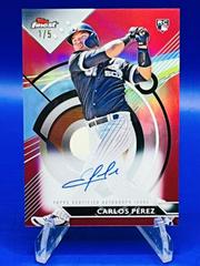 Carlos Perez [Red] #FA-CP Baseball Cards 2023 Topps Finest Autographs Prices