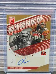 Chad Johnson [Gold] #ET-CJ Football Cards 2023 Panini Donruss Elite Etched in Time Signatures Prices