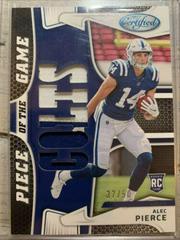 Alec Pierce [Teal] #PG-AP Football Cards 2022 Panini Certified Piece of the Game Prices