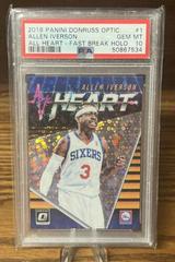Allen Iverson [Fast Break Holo] #1 Basketball Cards 2018 Panini Donruss Optic All Heart Prices