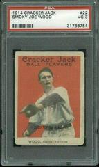 Smoky Joe Wood #22 Baseball Cards 1914 Cracker Jack Prices