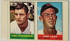 Carl Yastrzemski, Don Lock Baseball Cards 1964 Bazooka Stamps Prices