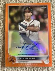 Matt Olson [Orange] #AC-MO Baseball Cards 2022 Topps Chrome Update Autographs Prices