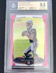 Jimmy Garoppolo [Throwing Pink Refractor] #150 Football Cards 2014 Topps Chrome Prices
