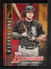 Jake Burger [Red Refractor] Baseball Cards 2017 Bowman Draft Defining Moments Prices