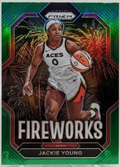 Jackie Young [Green] #7 Basketball Cards 2023 Panini Prizm WNBA Fireworks Prices