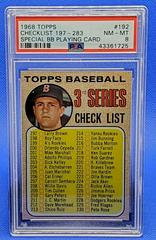 Checklist 197-283 [Special BB Playing Card] #192 Baseball Cards 1968 Topps Prices