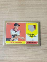 Zack Greinke [Gold] Baseball Cards 2018 Topps Heritage Clubhouse Collection Relics Prices