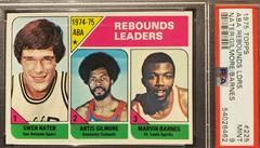 ABA Rebounds Ldrs.: Nater, Gilmore, Barnes #225 Basketball Cards 1975 Topps Prices