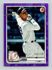Aaron Judge [Purple] #2 Baseball Cards 2020 Bowman Prices