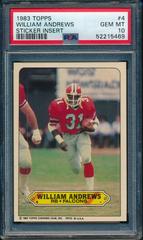 William Andrews #4 Football Cards 1983 Topps Stickers Insert Prices