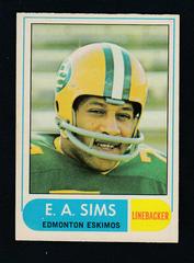 E.A. Sims Football Cards 1968 O Pee Chee CFL Prices