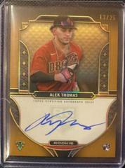 Alek Thomas [Gold] #RA-AT Baseball Cards 2022 Topps Triple Threads Rookie Autographs Prices
