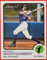 Benny Montgomery [SP Variation] #100 Baseball Cards 2022 Topps Heritage Minor League Prices