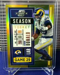 Aaron Donald [Gold] #34 Football Cards 2020 Panini Contenders Optic Prices
