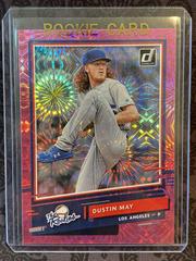 Dustin May [Pink Fireworks] Baseball Cards 2020 Panini Donruss the Rookies Prices