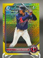 Carlos Aguiar [Yellow Refractor Mega Box Mojo] #BCP-1 Baseball Cards 2022 Bowman Chrome Prospects Prices