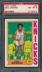 Earl Monroe #25 Basketball Cards 1974 Topps Prices