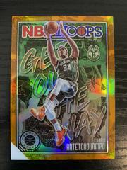 Giannis Antetokounmpo [Orange] #14 Basketball Cards 2019 Panini Hoops Premium Stock Get Out The Way Prices