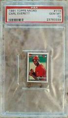 Carl Everett #113 Baseball Cards 1991 Topps Micro Prices