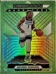 Anthony Edwards [Green Flood] Basketball Cards 2021 Panini Obsidian Magnitude Prices