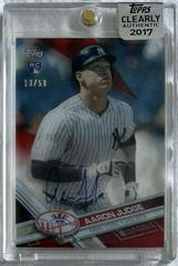Aaron Judge [Red] #CAAU-AJU Baseball Cards 2017 Topps Clearly Authentic Autographs Prices